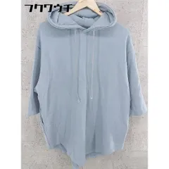 ◇ NANING9 ナンニング 長袖 パーカー チュニック カットソー サイズF ブルー系 レディース 【1002801940447】のサムネイル