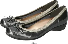 パンプス レディース 痛くない 歩きやすい ヒール 黒 靴 ウエッジ ソール 美脚 厚底 ラウンドトゥ 仕事 コンフォート シューズ ファーストコンタクト nc39760 グレー（） 22.0cm