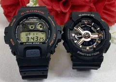 恋人たちのGショック ペアウオッチ G-SHOCK BABY-G ペア腕時計 カシオ 2本セット  DW-6900B-9 BA-110RG-1AJF プレゼント ギフト ラッピング無料 メッセージカード  クリスマス プレゼント　クリスマス プレゼント 誕生日