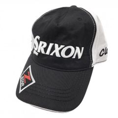 【美品】スリクソン キャップ 黒×白 ZSTAR ロゴ刺しゅう F ゴルフウェア SRIXON