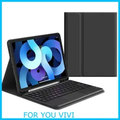 【数量限定】iPad Mini 6 キーボード ケース タッチパッド搭載 可愛い 丸型キー iPad mini 第６世代 アイパッドミニ6 キーボード付き カバー マウス機能 ペンホルダー付き Apple Pencil 収納 (Mini6 黒)