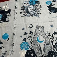 moda ブルーグレーのパネル柄
