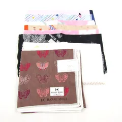 ハナエモリ ハンカチ 8点セット 未使用 蝶柄など ブランド まとめて 大量 レディース HANAE MORI 森英恵