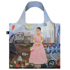 新品 送料無料 折りたたみトート エコバッグ 撥水加工 絵画 LOQI Recycled Bag ローキー 大きめ トートバッグ MUSEUM Collection フリーダ・カーロ / メキシコとアメリカ合衆国の国境上の自画像【SPORTUS】