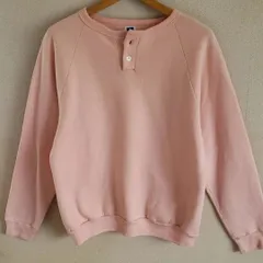 ラッセル RUSSELL ATHLETIC 80’s90’s プリントタグ ヘンリーネック スウェットシャツ トレーナー 裏起毛 ヴィンテージ Mサイズ