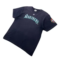 Majestic Tシャツ メンズ フリーサイズ ネイビー 【 MLB グッズ 】 紺 シアトルマリナーズ 野球 マジェスティック ●DA353
