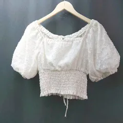 ◇ NICE CLAUP バックリボン ウエストゴム かわいい おしゃれ 半袖 ブラウス 表記なし ベージュ レディース E 【1308160050576】