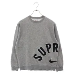 SUPREME (シュプリーム) 22SS ×NIKE Arc Crewneck Sweatshirt ナイキ フロントアーチロゴ刺繍 クルーネックスウェットトレーナー グレーのサムネイル