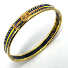 2089　HERMES エルメス　エマイユ エナメル　バングル　GOLD