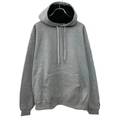 Champion 無地 スウェット パーカー XL ライトグレー チャンピオン 裏起毛 ワンポイントロゴ 袖ワッペン 古着卸 アメリカ仕入 a709-5212