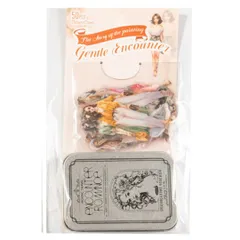 ［ドナリー］おしゃれで可愛い ブリキ箱付き ステッカーシール 25種 50枚セット フレークシール コラージュ 素材 女の子 人物 大容量 海外 韓国 デザインペーパー メモ用紙 ノート 日記 PET (ファッションモデル) [ファッションモデル]