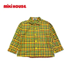 981◯ miki house 100 チェックシャツ　レトロ