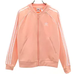 adidas Originals アディダスオリジナルス トレフォイルロゴ トラックジャケット L サーモンピンク ジャージ レディース 古着