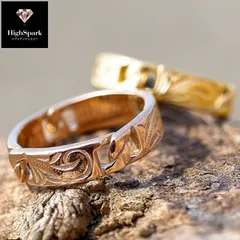 ハワイアンジュエリー リング指輪 鎖 スクロール 絆 ユニセックス Hawaiian Jewelry, Steel Use Stainless, Plumeria, Scroll,Ringのサムネイル
