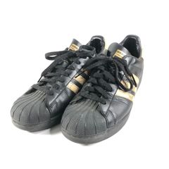 A0619-5-A adidas アディダス スーパースター メンズ スニーカー ブラック スネーク 蛇柄 金ベロ サイズ不明 アウトソール 30.5cm
