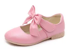 19.0~19.5 cm_ピンク [Masonanic] （マソンナーニ） 女の子フォーマルシューズ 子供靴 キッズシューズ リボンシューズ ワンストラップ ガール 発表会 入園式 結婚式 七五三 誕生日 フォマールソックス付 (ピンク, measuremen