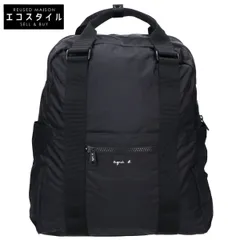 【未使用級】アニエスベー　リュック　バックパック　ブラック　ナイロン　ロゴ入り 未使用級✨】アニエスベー リュック バックパック ブラック