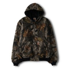 古着 00年代 カーハート Carhartt アクティブジャケット 迷彩柄 リアルツリーカモ ダックフルジップパーカー メンズXL相当/evb009264