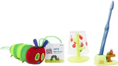 ハシー工業 はらぺこあおむし お風呂 洗面所 グッズ 計3点セット バスぐるみ + ミニうがいコップ＆スタンド 歯ブラシスタンド