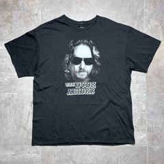 【00s】THE BIG LEBOWSKI  オフィシャル ムービーTシャツ  THE DUDE ABIDES  XL size  ブラック  黒  ビッグリボウスキ  映画  Movie Tee  レア  古着