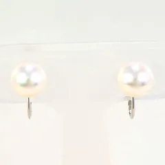 K10WG　イヤリング　パール（真珠）　総重量約1.5g