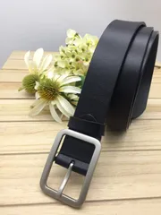 ✨ブラック　イタリアンレザー✨本革 メンズ ビジネス ベルト3.2ｃｍ✨