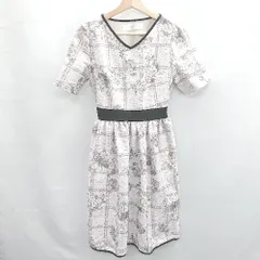 ◇ ⊂ tocco closet 花柄 バックウエストゴム 半袖 ひざ丈 ワンピース サイズ 表記なし パープル系 レディース E  【1412260020480】