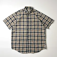 Carhartt 半袖ボタンダウンチェックシャツ XL 革タグ カーハート メンズ ワーク系 アメカジ カジュアルシャツ 夏服 ヴィンテージ風 古着