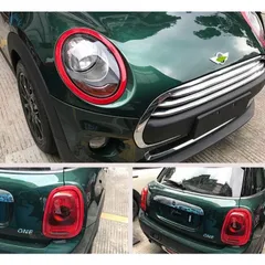 MINI F56 純正フロント、リアライトリング前後セット　装着期間１週間 MINI MINI純正 テールライト リング “ブラック ライン”（F55/F56