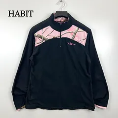 【即購入OK】Huntworth ハーフジップスウェット　トレーナー　サイズL 中古古着 HuntWorth ハーフジップ プリント