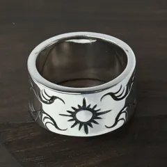 【研磨済】 ARIZONA FREEDOM シルバー リング 17号 R-10a 太陽神 唐草 silver 925 アリゾナフリーダム