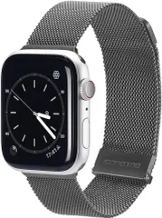 GANGXUN コンパチブル Apple Watch バンド アップルウォッチバンド ステンレス留め金製 男女兼用バンド 長さ調節 メッシュ ベルト Series(ブラック,  38mm/40mm/41mm)