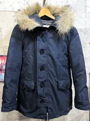 チャオパニック リアルファー ダウンコート S メンズ ネイビー CIAOPANIC ダウンジャケット CP17T0081530100