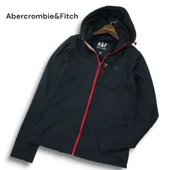 Abercrombie&Fitch アバクロンビー＆フィッチ 秋冬 裏起毛★ ジップアップ フーディー パーカー Sz.M メンズ 紺 ネイビー