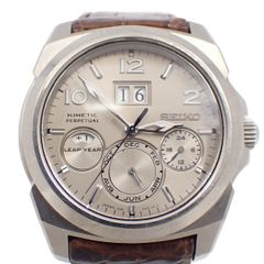 SEIKO セイコー ブライツ キネティック パーペチュアルカレンダー メンズ 腕時計 チタン 革ベルト SAGV007 / 7D48-0AC0【いおき質店】