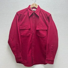 USA古着 L.L.Bean アメリカ製 CHAMOIS CLOTH シャモアクロスシャツ ネルシャツ 15 1/2 レッド M