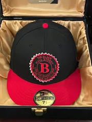 激レア 世界288個限定 MADE IN USA製 NEW ERA CAPTURE THE FLAG × THE GAME コラボモデルベースボールキャップ ブラック×レッド 7-1/2 60cm