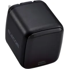 エレコム 急速充電器 USB PD対応 65W 小型 Type-C 1ポート PPS対応 GaN II採用 PSE認証 ブラック MPA-ACCP8565BK