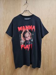【US古着】Child's Play CHUCKY T-Shirt | チャイルド・プレイ チャッキー キャラクター プリント  ホラームービー ムービT 半袖 Tシャツ ブラック M