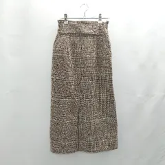 ◇ Θ mystic ミスティック チェック柄 バックウエストゴム ロング ストレート スカート サイズ 1 ブラウン系 レディース E  【1502030046700】のサムネイル