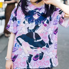 【ACDC RAG】 バラバラ Tシャツ 原宿系 イラスト 大きいサイズ ユニセックス ACDC サブカル系 新品 未開封品 正規品のサムネイル