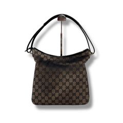 グッチ　GUCCI バンブー　ショルダーバッグ　スウェード　黒　焦茶　3244 グッチ GUCCI バンブー ショルダーバッグ スウェード 黒 焦茶 3244
