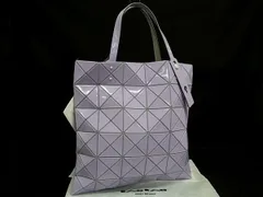 ■新品同様■ BAO BAO ISSEY MIYAKE バオバオイッセイミヤケ ルーセント グロス PVC トートバッグ ショルダー パープル系 FL6517