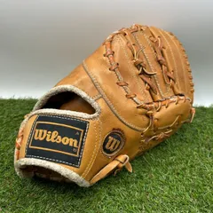 (M0314) Wilson ウィルソン プロモデル 大人用 軟式 ファーストミット グローブ マジック書き有り 中古品のサムネイル