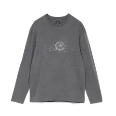 ハンロロ・Hatchingroom・コンパス・Tシャツ・グレー