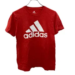 adidas 半袖 プリントTシャツ キッズL レッド プルオーバー ビッグロゴ スポーティー アディダス 古着卸 アメリカ仕入 a705-5776