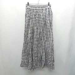 ◇ Θ SM2 サマンサ モスモス 総柄 ロング フレア スカート サイズF ブラック系 レディース E  【1411280029800】