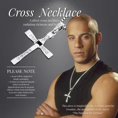 クロスネックレス メンズ シルバー 十字架 ドミニク風 ワイルドスピードアクセ ワイルド系