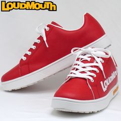 【サイズ選択可】Loudmouth ラウドマウス ユニセックス スパイクレス ゴルフシューズ ビッグロゴ レッド 防水仕様 LM-GS0004 772980(994) 新品【Loudmouth正規販売店】