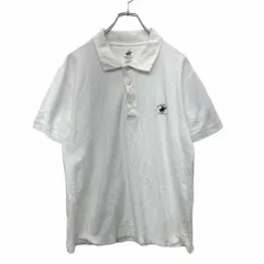 POLO CLUB 半袖 ロゴ ポロシャツ XXLサイズ ポロクラブ 刺繍 ハーフボタン ビッグ ホワイト コットン 古着卸 アメリカ仕入 t2406-3385